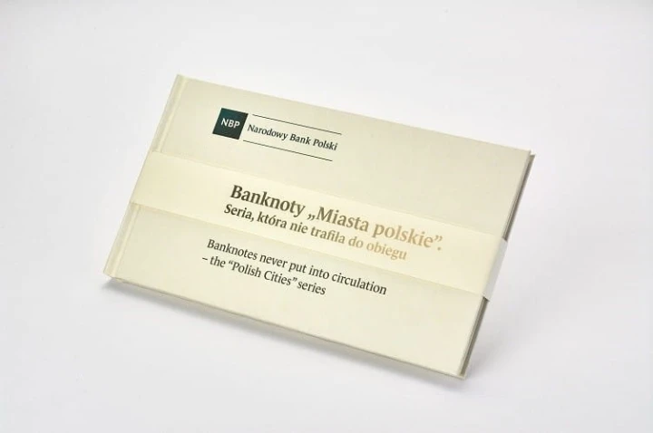 Polskie banknoty Miasta polskie 1990 + album 9 szt