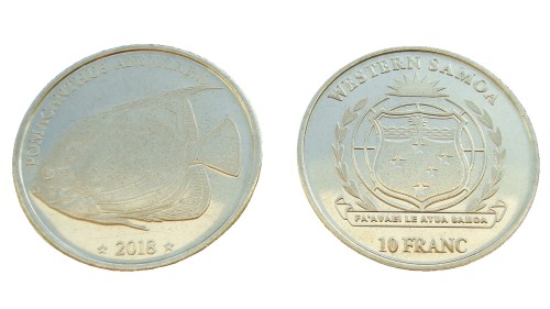 Samoa zachodnie 10 fr Ustniczek pierścieniowaty 2018