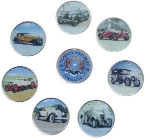 Somalia 1 szyling x 7 Stare samochody 2018