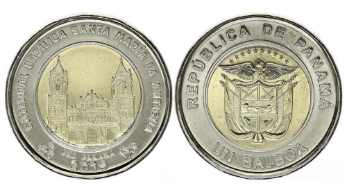 Panama 1 balboa Bazylika Św. Marii 2019 nr1