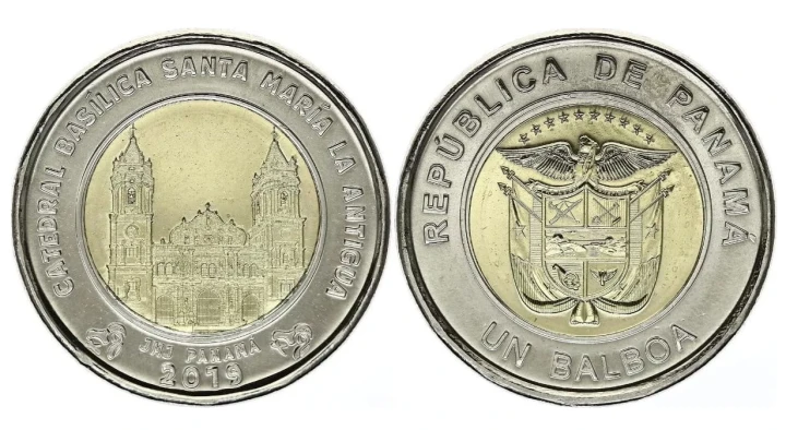 Panama 1 balboa Bazylika Św. Marii 2019 nr1