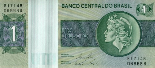 Brazylia 1 cruzeiro Kobieta 1980 P-191Ac