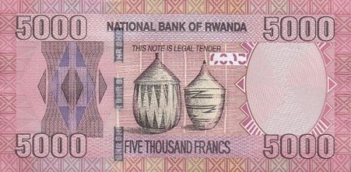 Rwanda 5000 franków Goryl 2014 P-41