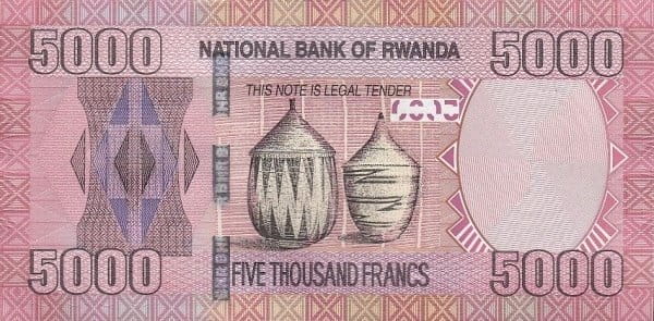 Rwanda 5000 franków Goryl 2014 P-41