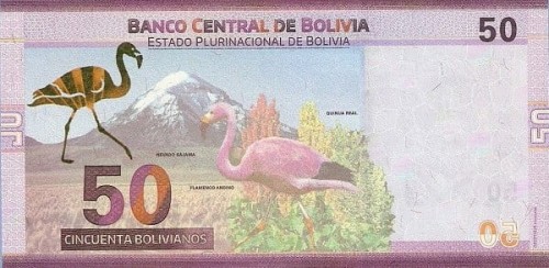 Boliwia 50 bolivanos Flaming 2018 P-250a
