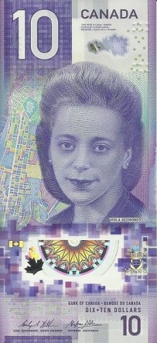 Kanada 10 $ Viloa Desmond 2018 P-113a