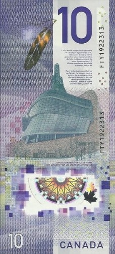 Kanada 10 $ Viloa Desmond 2018 P-113a