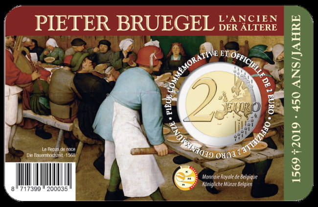 2 euro Belgia Pieter Bruegel starszy 2019