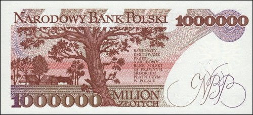 III RP 1000000 zł Władysław Reymont 1991 P-157a E