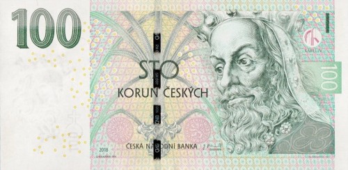 Czechy 100 koron Pieczęć 2018 P-18g