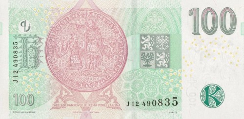 Czechy 100 koron Pieczęć 2018 P-18g