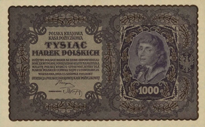 1000 mp Tadeusz Kościuszko 1919 P-29d II Serja BA