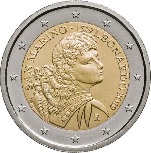 2 euro San Marino Leonardo da Vinci 2019