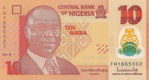 Nigeria 10 naira Kobiety z misami 2018  P-39j