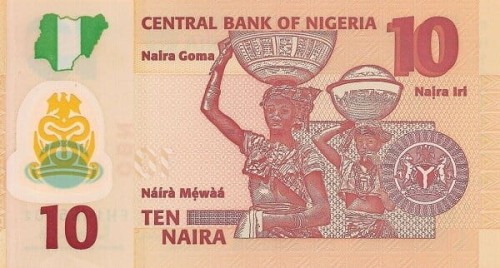 Nigeria 10 naira Kobiety z misami 2018  P-39j