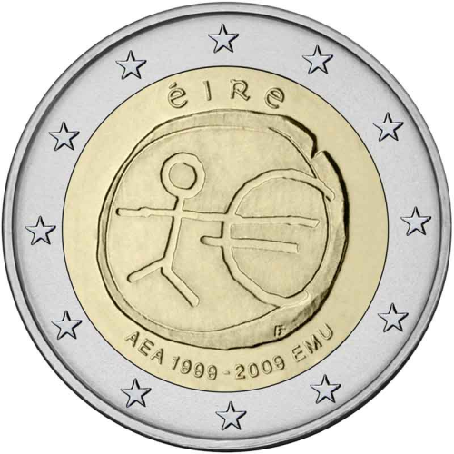 2 euro IRLANDIA 10 lat strefy euro 2009