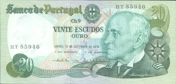Portugalia 20 escudos Wodolot 1978 P-176a