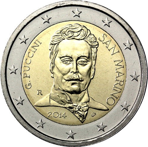 2 euro San Marino Giacomo Puccini 2014