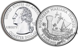 USA 2 x 25 c Northern Mariana Islands komplet P+D