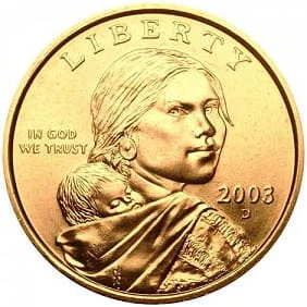 USA 1$ Rdzenni Amerykanie Sacagawea 2003