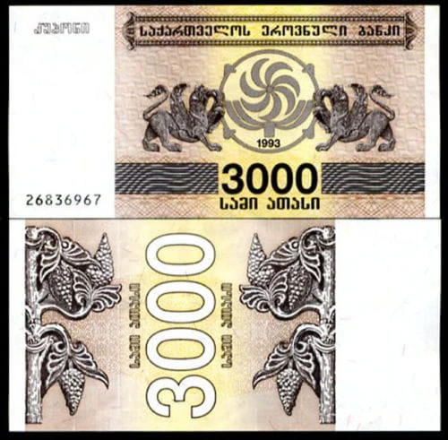 Gruzja 3000 lari Winogrona 1993 P-45