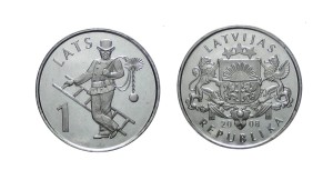 Łotwa 1 łat Kominiarz na szczęście 2008