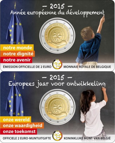 2 € Belgia Rok rozwoju 2015