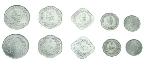 Zestaw menniczy Birma (Mjanma) x5