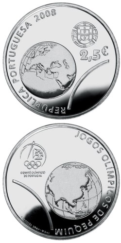 2,5 € Portugalia Olimpiada w Pekinie 2008