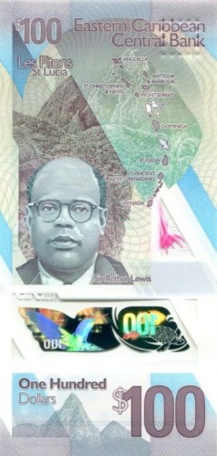 Karaiby wschodnie 100$ Sir A. Lewis 2019 P-60