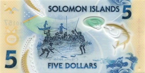 Wyspy Salomona 5 dolarów Połów 2019 P-38a