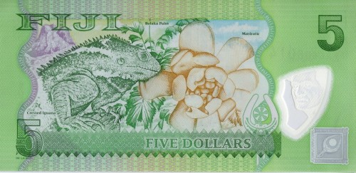 Fidżi 5 $ Papuga i iguana 2013 P-115
