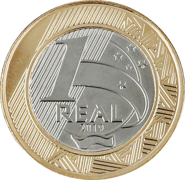 Brazylia 1 real Kolibry 2019