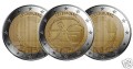2 € LUKSEMBURG 10 lat strefy euro efekt kątowy 2009