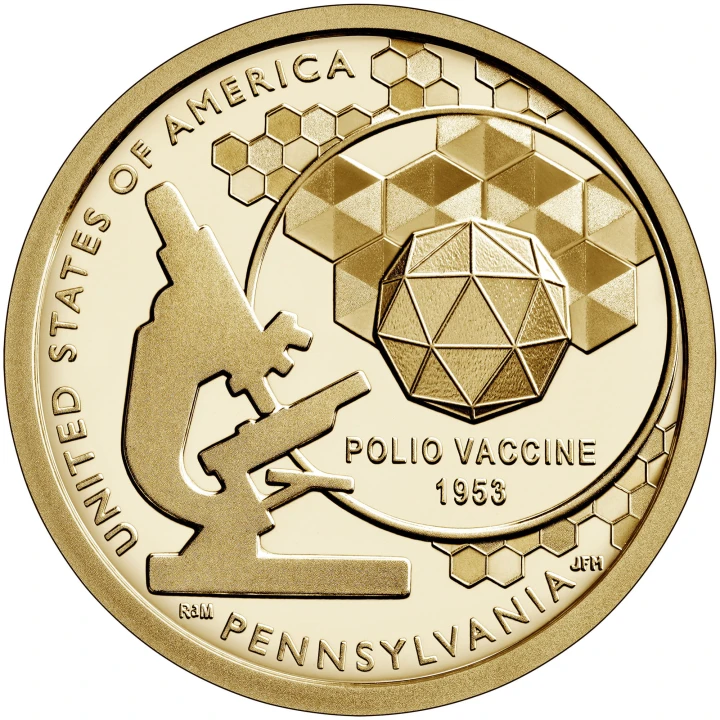 USA 1$ Innowacja Polio Vaccine 2019 nr4