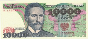 PRL 10 000 zł Stanisław Wyspiański 1987 P-151a U