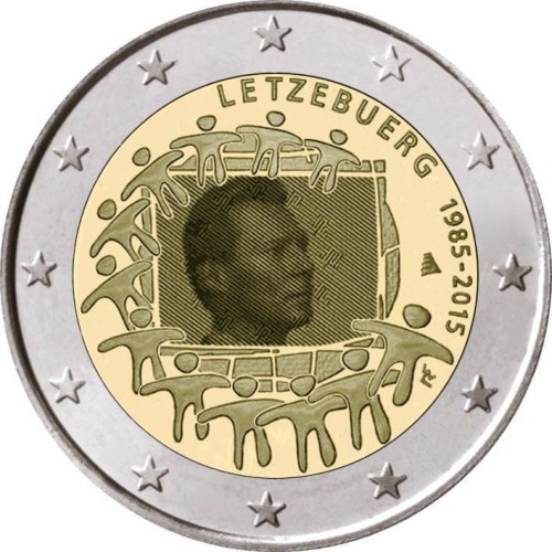 2 € Luksemburg 30 lat flagi UE 2015