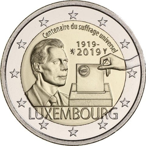 2 euro Luksemburg Prawa wyborcze 2019