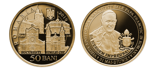 Rumunia 50 bani Papież Franciszek I 2019