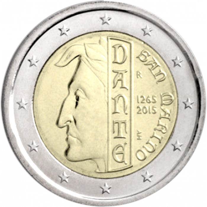 2 euro San Marino Dante Alighieri 2015