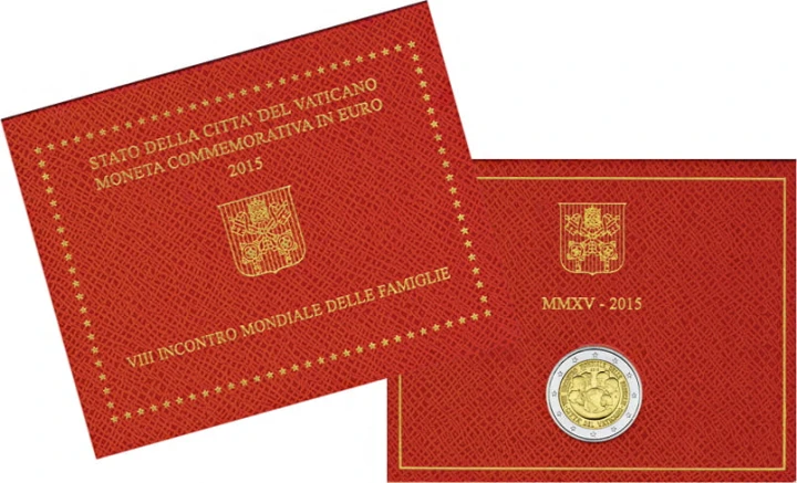 2 euro Watykan VIII spotkanie rodzin 2015