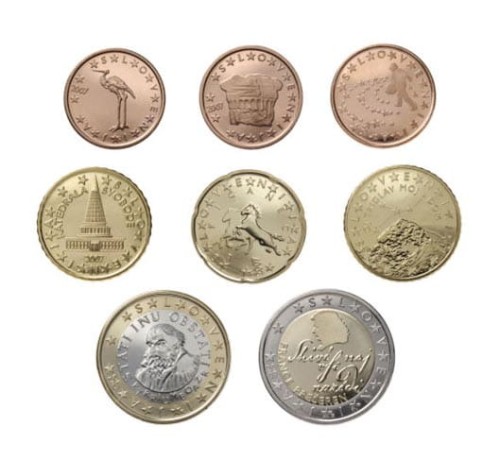 Euro set Słowenia x 8 zestaw menniczy mix