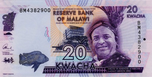 Malawi 20 kwacha Szkoła 2017 P-63d