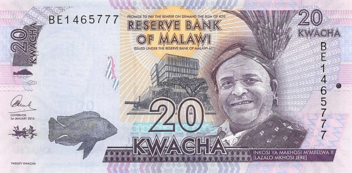Malawi 20 kwacha Szkoła 2015/16 P-57