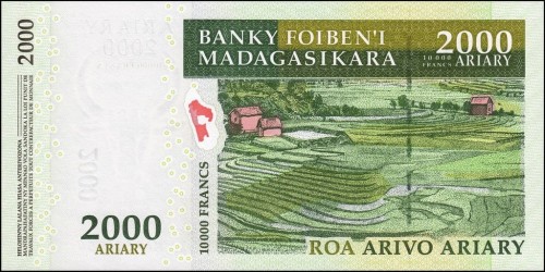 Madagaskar 2000 ariary MAP 2007 P-93