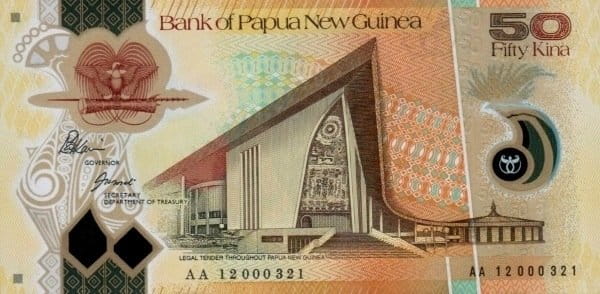 Papua Nowa Gwinea 50 Kina Maski 2012 P-32b
