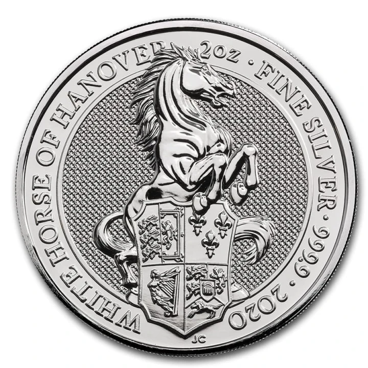 Wielka Brytania 5 f Bestie - Biały Koń 2 Oz 2020