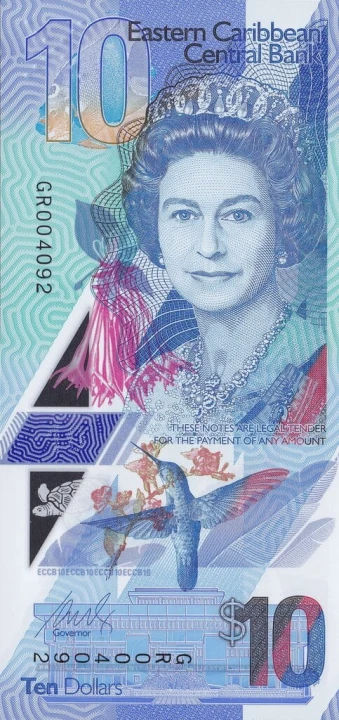 Karaiby wschodnie 10$ Koliber 2019 P-56