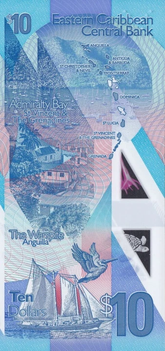 Karaiby wschodnie 10$ Koliber 2019 P-56