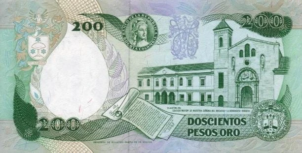 Kolumbia 200 peso Mutis 1992 P-429A